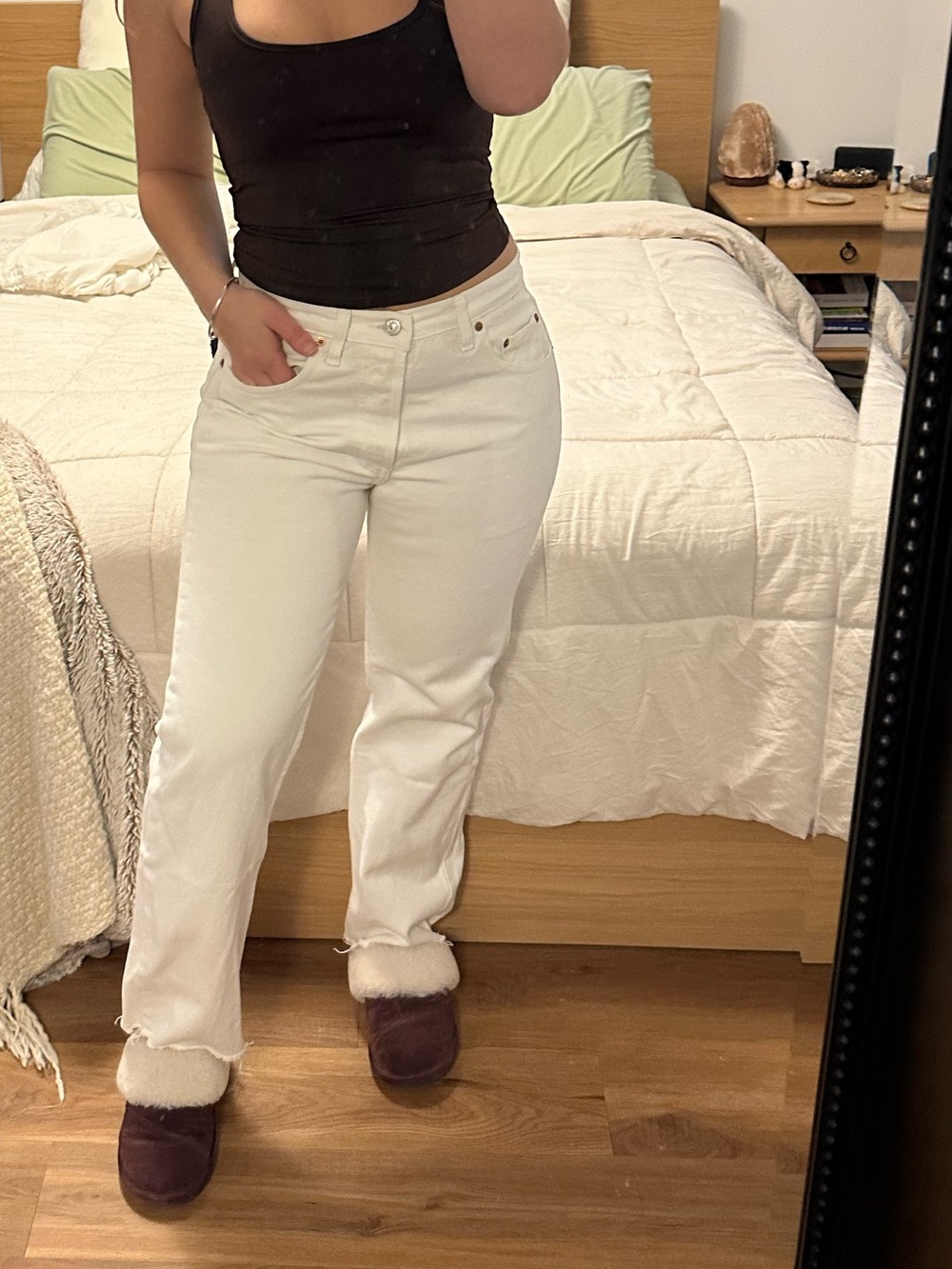Levi's Cream Straight-Leg Women's Jeans
